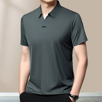 Men’s Casual Lapel Breathable Wrinkle-free T-shirt（50% OFF）