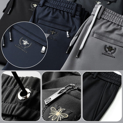 Men's Non-iron Mercerised Stretch Cotton Breathable Casual Sweatpants