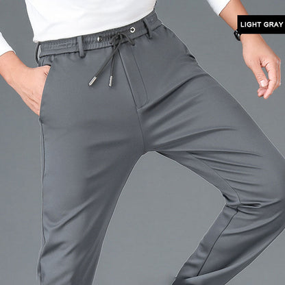 Men's Non-iron Mercerised Stretch Cotton Breathable Casual Sweatpants