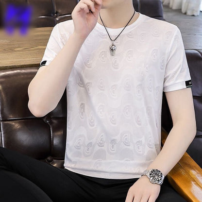 Men's Ice Silk Short Sleeve T-Shirt