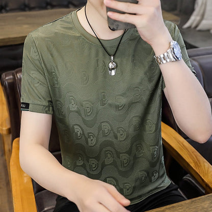 Men's Ice Silk Short Sleeve T-Shirt