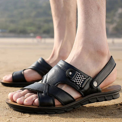 Sandales à double usage à double usage de vache pour hommes