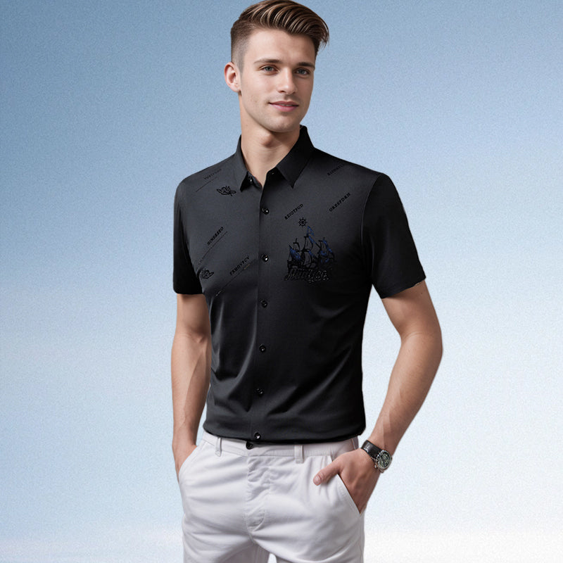 🔥Vente chaude (50 % de réduction)🔥Chemise boutonnée à manches courtes pour homme