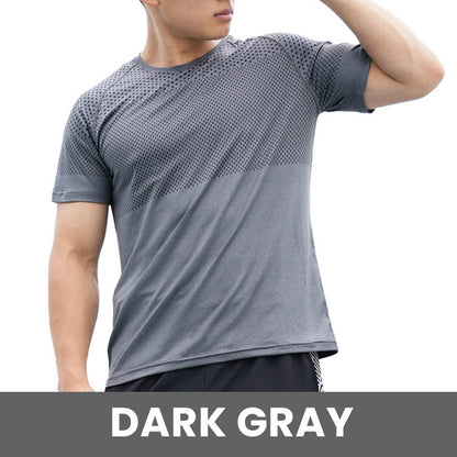 Men's Round Neck Quick-Dry Sports Short Sleeve Top