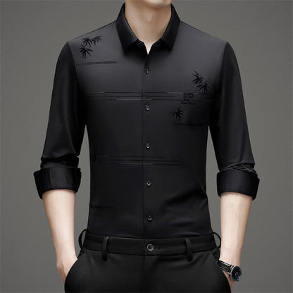Chemise à manches longues imprimées à la mode pour hommes