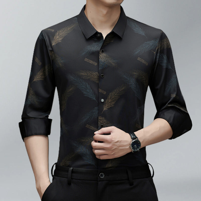 🔥Chemise à manches longues imprimée décontractée pour homme