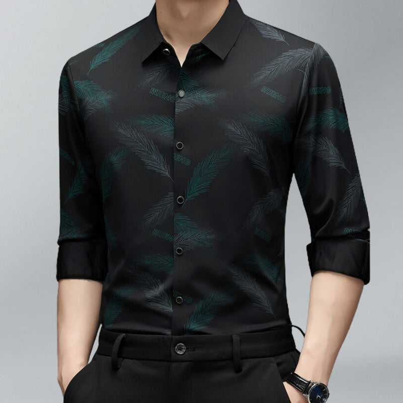 🔥Chemise à manches longues imprimée décontractée pour homme