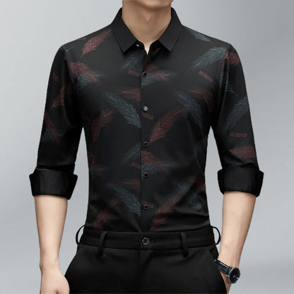 🔥Chemise à manches longues imprimée décontractée pour homme