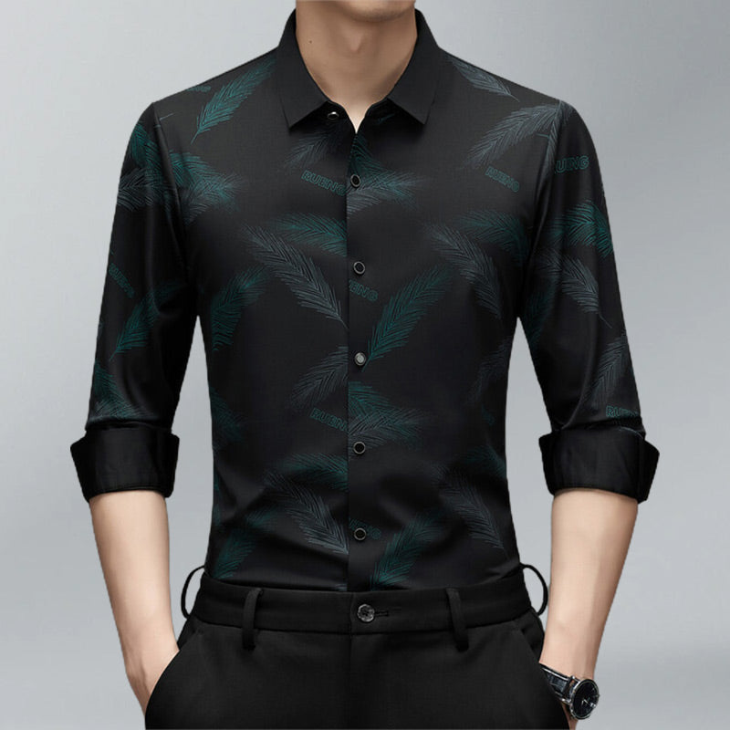🔥Chemise à manches longues imprimée décontractée pour homme