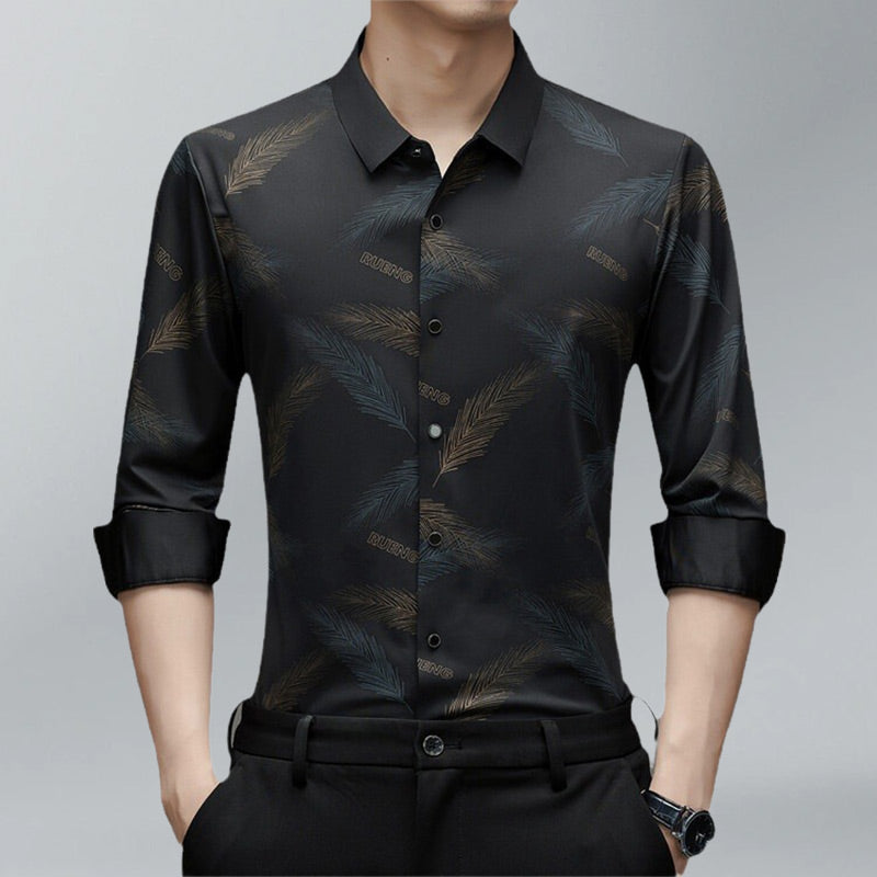 🔥Chemise à manches longues imprimée décontractée pour homme