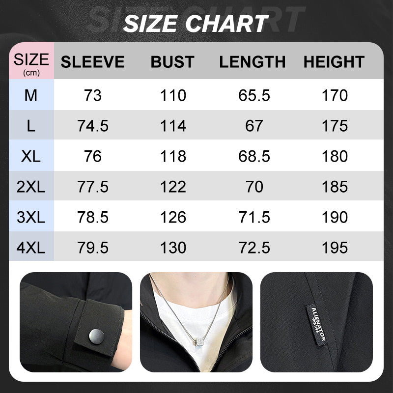 Veste zippée complète pour hommes avec poches