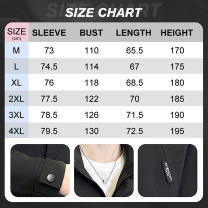 Veste zippée complète pour hommes avec poches