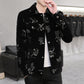 Men's Print Lapel Button Down Jacket