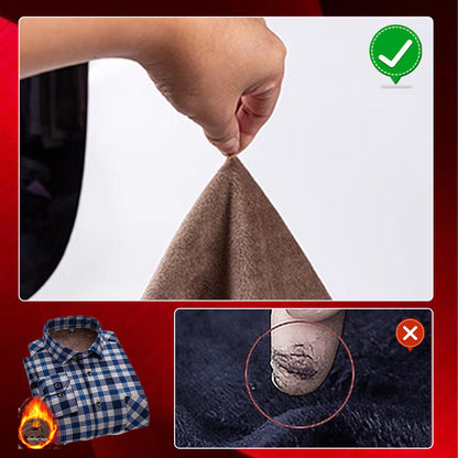 Chemise à carreaux à bouton-borne pour hommes （50% de réduction）