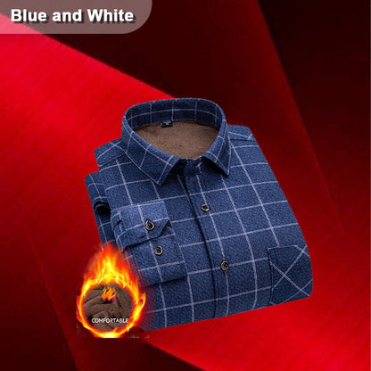 Chemise à carreaux à bouton-borne pour hommes （50% de réduction）