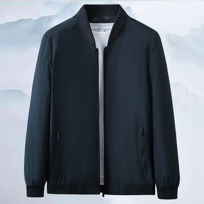 Veste à zip léger décontractée pour hommes avec poches