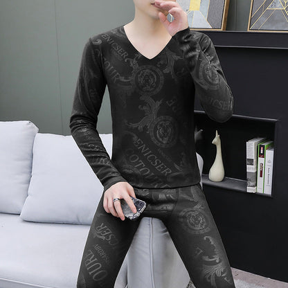 Men's V-Neck Breathable Thermal Underwear Set（50% OFF）