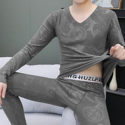 Men's V-Neck Breathable Thermal Underwear Set（50% OFF）