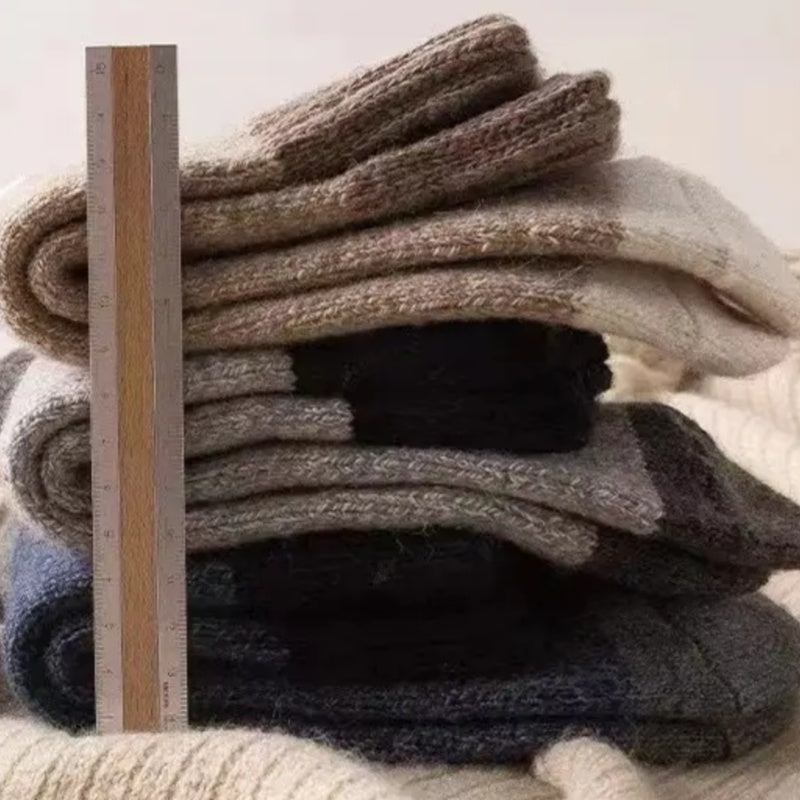 Chaussettes en laine synthétique thermique d'hiver unisexe
