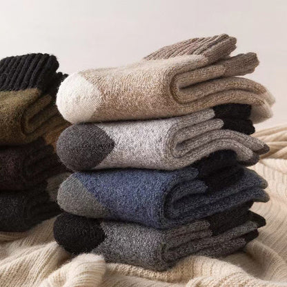 Chaussettes en laine synthétique thermique d'hiver unisexe