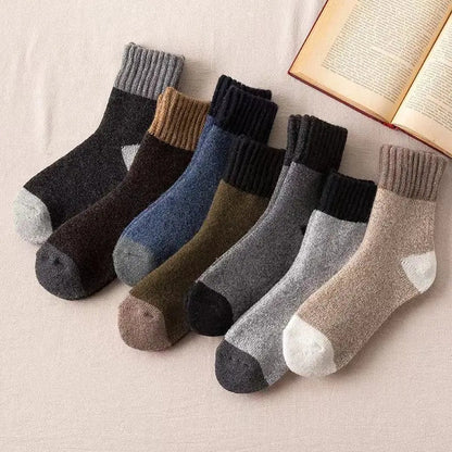Chaussettes en laine synthétique thermique d'hiver unisexe