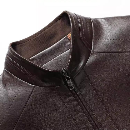 Manteau de veste en cuir en peluche chaude pour hommes （50% de réduction）