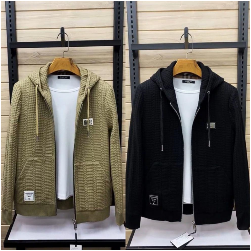 Veste à glissière en tricot décontractée pour hommes （50% de réduction）