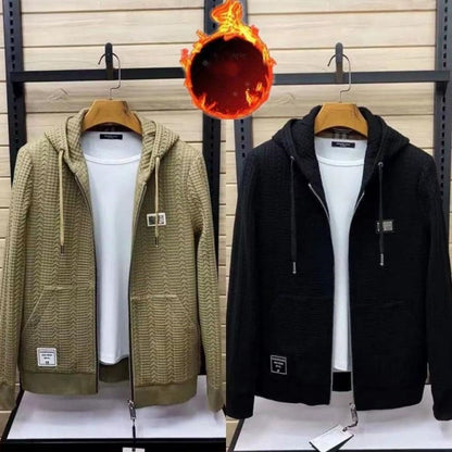 Veste à glissière en tricot décontractée pour hommes （50% de réduction）