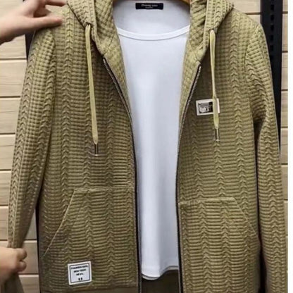 Veste à glissière en tricot décontractée pour hommes （50% de réduction）