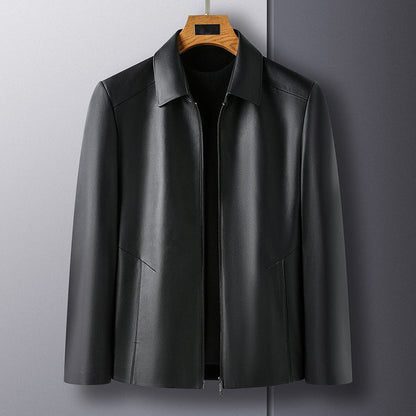 🔥Hot Sale🔥Men's Casual Business Lapel PU Leather Jacket（50% OFF）