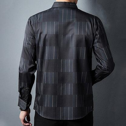 Men's Striped Button-Down Shirt