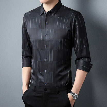 Men's Striped Button-Down Shirt