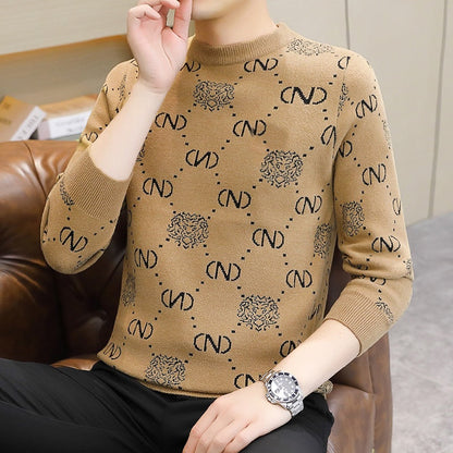 Men's Thickened Crew Neck Printed Sweater（50% OFF）