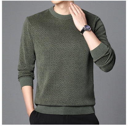 Pull à cou de cou de l'équipage pour hommes épaissis （50% de réduction）