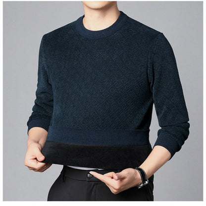 Pull à cou de cou de l'équipage pour hommes épaissis （50% de réduction）