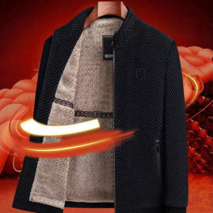 Veste chaude bordeuse en toison synthétique d'hiver pour hommes （50% de réduction）