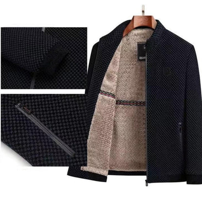 Veste chaude bordeuse en toison synthétique d'hiver pour hommes （50% de réduction）