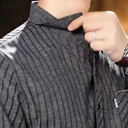 Men’s Casual Business Lapel Shirt for Fall & Winter