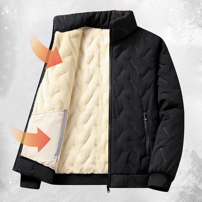 ❄️Offres spéciales d'hiver❄️Veste d'hiver matelassée pour homme avec doublure polaire