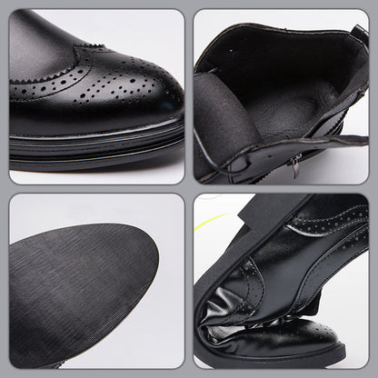 Men's Lace-Up Carved Wingtip Brogue Boots（50% OFF）