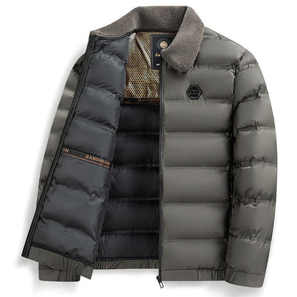 Veste rembourrée en coton à revers imperméable pour hommes （50% de réduction）