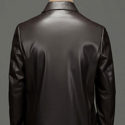🎁Men's Classic PU Leather Jacket With Zipper Front（50% OFF）