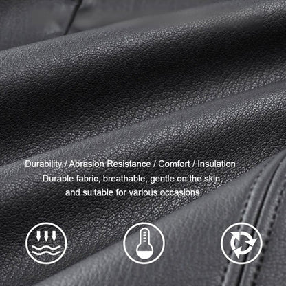 🎁Men's Classic PU Leather Jacket With Zipper Front（50% OFF）