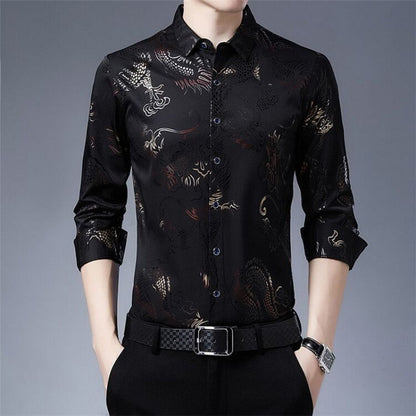 Men's Printed Lightweight Business Casual Shirt（50% OFF）