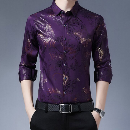 Men's Printed Lightweight Business Casual Shirt（50% OFF）