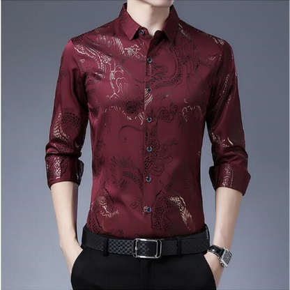 Men's Printed Lightweight Business Casual Shirt（50% OFF）