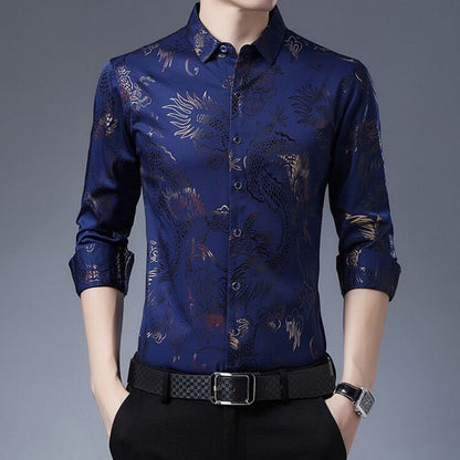 Men's Printed Lightweight Business Casual Shirt（50% OFF）
