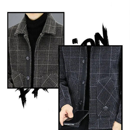 ✨Nouvelle arrivée✨Veste chaude à carreaux pour homme (50 % de réduction)