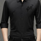 Men's Warm Anti-wrinkle Non-iron High Elasticity Padded Lined Shirt