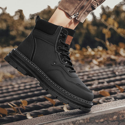 🔥Vente chaude🔥Bottes montantes à lacets en peluche pour homme (50 % de réduction)